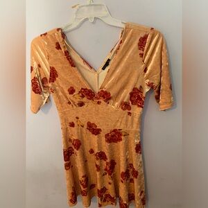 Velvet bodycon dress